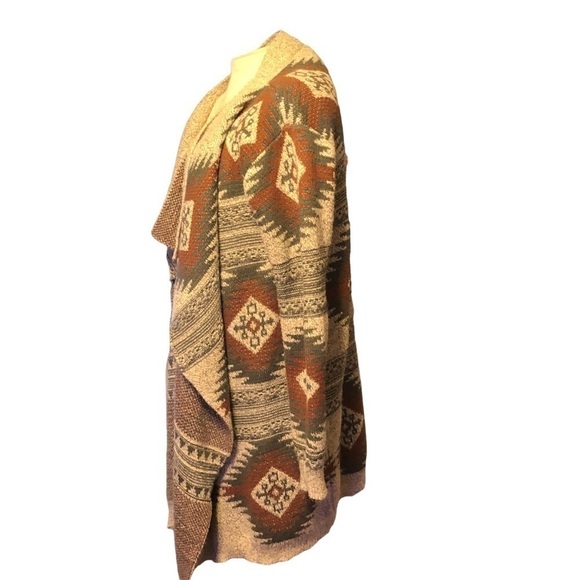 Southwestern Pattern Knit Fabric Cardigan By Debut Women’s Size S/M - Picture 3 of 7